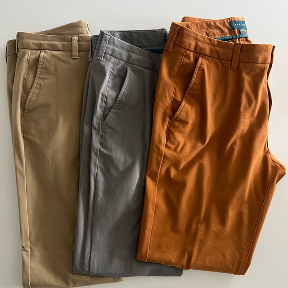 FOUR PANTS: Taylrd slim fit flat front pants 32/32 - Picture 4 of 14